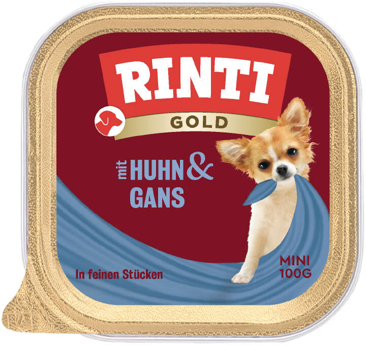 RINTI Hunde-Nassfutter Gold Mini Huhn+Gans